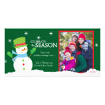 Carte photo 8x4 de Noël de vacances d'hiver de bon photocartes