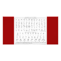 Carte photo braille d'alphabet cartes de vœux avec photo