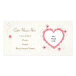 Carte photo : Cadre de phot de coeur de dentelle d Cartes De Vœux Avec Photo