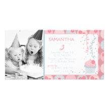 Carte photo chéri d'invitation de fille cartes avec photo