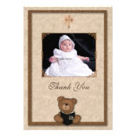 Carte photo chrétien d'ours faire-parts