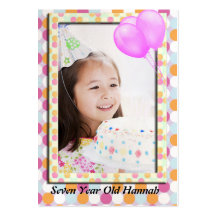 Carte photo d'anniversaire de point de polka de fi modèle de carte de visite