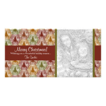 Carte photo d'arbres de Joyeux Noël en rouge et le Photocartes