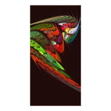 Carte photo d'art abstrait de caméléon photocarte personnalisée