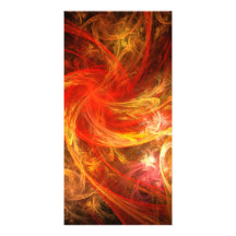Carte photo d'art abstrait de tempête de feu carte avec photo