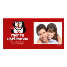 Carte photo de baiser MIGNON de Joyeux Noël de pin Modèle Pour Photocarte