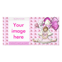 Carte photo de conscience de cancer du sein photocarte customisée