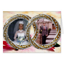 Carte photo de duo de mariage