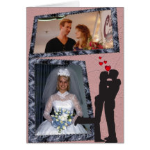 Carte photo de duo de mariage