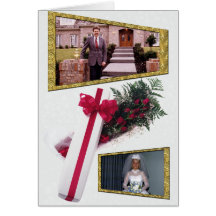 Carte photo de duo de mariage