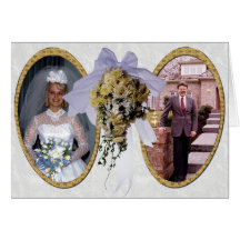 Carte photo de duo de mariage
