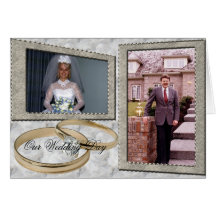 Carte photo de duo de mariage