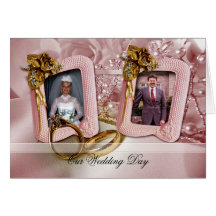 Carte photo de duo de mariage