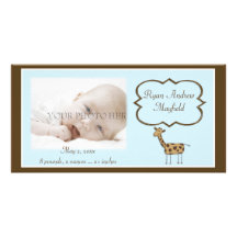 Carte photo de faire-part de bébé modèle pour photocarte