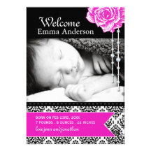 Carte photo de faire-part de naissance personnalis