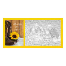 Carte photo de Merci de mariage de tournesol de pa Cartes De Vœux Avec Photo