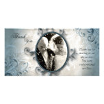 Carte photo de Merci de mariage - feuillage vintag Photocarte Personnalisée