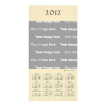 Carte photo de modèle de 2012 calendriers cartes de vœux avec photo