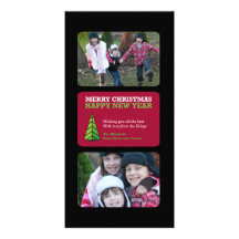 Carte photo de Noël de 3 grilles/nouvelle année Photocartes