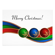 Carte photo de Noël de ruban d'ornement Invitations Personnalisées