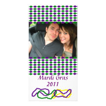 Carte photo de partie de mardi gras photocarte customisée