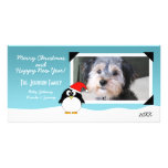 Carte photo de pingouin de vacances de Noël Cartes Avec Photo