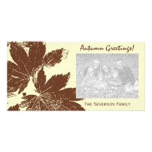 Carte photo de salutations d'automne d'impression  photocarte