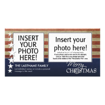 carte photo de vacances avec un thème patriotique modèle pour photocarte