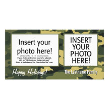 Carte photo de vacances - camouflage cartes avec photo
