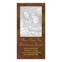 Carte photo d'invitation de dîner de thanksgiving photocarte