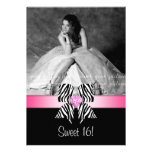 Carte photo d'invitation de partie du bonbon 16 à 