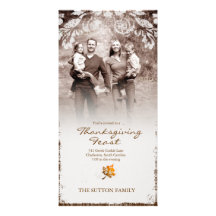 Carte photo d'invitation de thanksgiving âgé par | photocarte