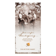 Carte photo d'invitation de thanksgiving âgé par | cartes avec photo
