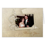 Carte photo élégant de Merci de mariage