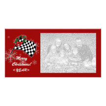 Carte photo - emballage de Noël de drapeau Photocartes Personnalisées