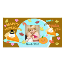 Carte photo fait sur commande de thanksgiving/vaca photocartes