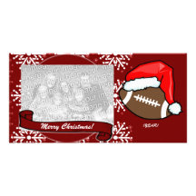 Carte photo - le football de Noël Cartes Avec Photo