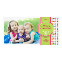 Carte photo lumineux heureux de Noël de motif de p Photocarte Customisée