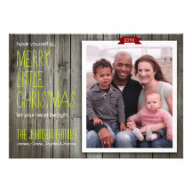 Carte photo pour la plage rustique moderne de Noël Invitation Personnalisée
