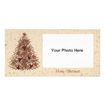 Carte photo primitif d'arbre de Noël Photocarte Customisée