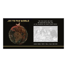 Carte photo religieux de Noël -- Joie au monde Photocarte