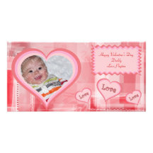 Carte photo rouge de Valentine de fractales Cartes Avec Photo