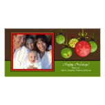 Carte photo unique d'Oraments de Noël de vacances  photocartes