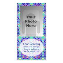 Carte photo vertical Tmplte de motif de symétrie d Photocartes Personnalisées