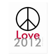 Carte postale 2012 d'amour de paix