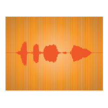 Carte postale 3 de forme d'onde de joyeux annivers