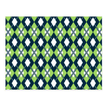 Carte postale à motifs de losanges de très bon goû