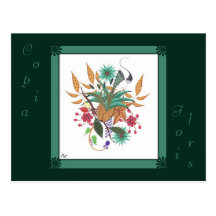 carte postale abstrait fleur Copia Floris