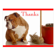 Carte postale anglaise de salutation de chiot de b