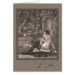 Carte postale antique romantique drôle de moustach